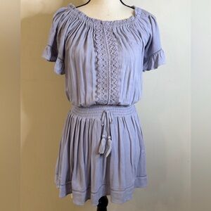 Ocean Drive Lavender Off-Shoulder Tiered Dress